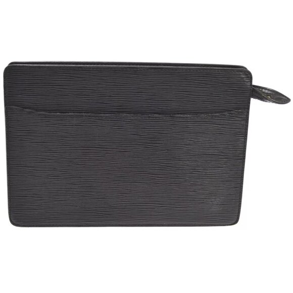 Louis Vuitton BLACK EPI POCHETTE HOMME CLUTCH BAG - Picture 1 of 9